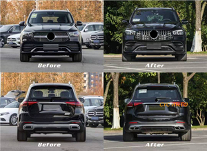 Kit de carrocería W167 Facelift conjunto completo Actualización de parachoques delantero a gle63 para <span class=keywords><strong>Mercedes</strong></span> Benz W167 <span class=keywords><strong>AMG</strong></span> <span class=keywords><strong>line</strong></span> 2020 kit de carrocería - Product Image 5