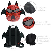 Pack de cartes de super-héros chauve-souris avec affichage LED Motif personnalisé Halloween Noël Cadeau pour enfants Sac à dos Sac d'école pour enfants