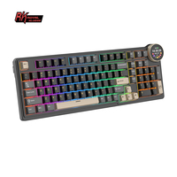 Clavier mécanique Royal Kludge RK N99 Phantom 98 touches, tri-mode, RGB, filaire, Bluetooth, 2.4G sans fil, avec écran TFT