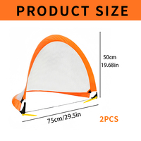 But de football portable personnalisé 2,5 pi, 4 pi, 6 pi, pliable, en acier et maille polyester, pour enfants, toutes saisons, équipement sportif d'extérieur