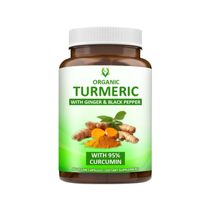Capsules de curcuma bio personnalisées OEM avec gingembre et poivre noir pour stimuler le système immunitaire des adultes, non destinées aux femmes enceintes - Product Image 1