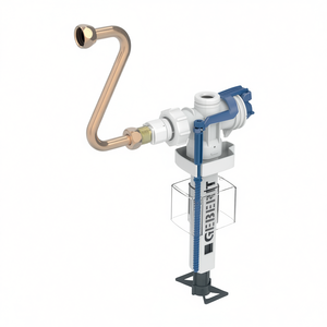 Grifo Flotante GEBERIT Tipo 383 con Tubo, Válvula de Descarga Blanca - Product Image 3