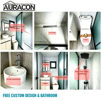 Maison conteneur modulaire préfabriquée en acier expansé à double aile de 40 pieds, portable, pour jardin, appartement, hôpital, avec 2 salles de bain et 3 chambres
