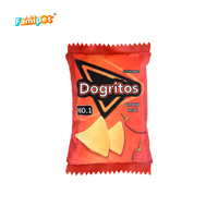 Famipet personalizado al por mayor nueva bolsa de patatas fritas diseño suave peluche mascota chirrido juguete perro de peluche chirriante