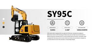 Nueva Excavadora de Orugas SY95C, Máquina Excavadora de 9.5 Toneladas, Equipo Operativo, Bomba de Ruedas Usada de 1 Año, Motor con Alto Torque - Product Image 6