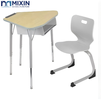 Chaises de bureau scolaires et de télétravail connectables, ajustables et trapézoïdales, pour salles de classe modernes et salles de formation