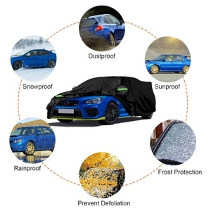 Housse de voiture imperméable pour Subaru WRX Impreza STI 2007-2024, résistante aux intempéries, coupe-vent, avec fermeture éclair pour la protection contre la neige, la pluie, la poussière et la grêle - Product Image 3