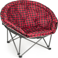 Chaise de camping ronde pliable XXL surdimensionnée, chaises de camping Moon super confortables et rembourrées