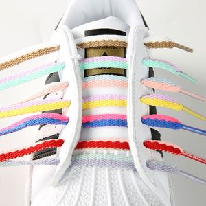 Cordones Planos de Poliéster de 8mm de Ancho, Colores Caramelo, 100-180cm de Longitud, Mezcla de 2 Colores, Estampado Moderno para Zapatillas Deportivas - Product Image 2