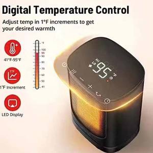 2 in 1 elektrikli ısıtıcı taşınabilir PTC eleman uzay fan-ısıtıcı soğuk ve sıcak havalı ısıtıcı bahçe kullanımı için - Product Image 4