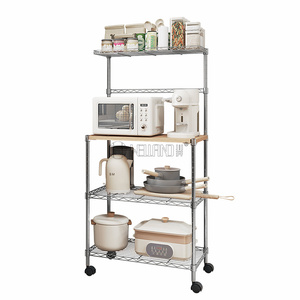 Scaffale Organizer Multifunzionale in Metallo a 4 Ripiani per Forno a Microonde <span class=keywords><strong>da</strong></span> <span class=keywords><strong>Cucina</strong></span> Domestica - Product Image 1