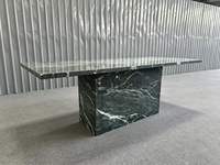 Table basse en marbre Verde Alpi, rectangulaire, en marbre vert naturel, table centrale pour salon de villa, taille personnalisée