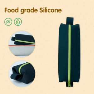 Trousse de Toilette en Silicone Tendance pour Sac Organisateur – Fermeture Éclair Robuste, Anti-Fuite, Légère et Portable – Design Charbon Cosmétique - Product Image 4
