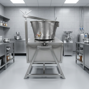 Machine à fabriquer le Khoya à engrenages planétaires, Cuve de cuisson Mawa robuste, Évaporateur de lait inclinable, Mélangeur-cuiseur alimentaire commercial - Product Image 3