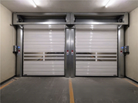 Porte à enroulement spirale à turbine haute vitesse personnalisée avec panneau en alliage d'aluminium isolé et électrique.