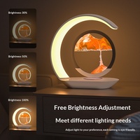 Chargeur sans fil de luxe avec tableau d'art de sable 3D LED dynamique et sortie 15W pour la décoration de la maison et de la table, compatible avec les téléphones mobiles