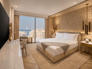 Juego de Muebles de Dormitorio de <span class=keywords><strong>Hotel</strong></span> de Lujo Personalizados, Muebles Tapizados para Hoteles de 5 Estrellas, Cama King Size, Proveedor de Proyectos FF&E - Product Image 1