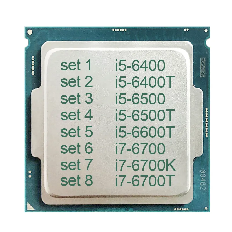 Intel-procesador de cpu de doble núcleo para ordenador de escritorio, i5-6400 i5-6400T, i5-6500, i5-6500T, i5-6600T, i7-6700, i7-6700K, i7-6700T, LGA1151