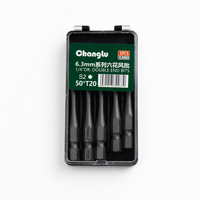 Lot de 5 embouts de tournevis Torx T20 en acier S2, 50 mm, tige hexagonale 1/4 pouce, magnétiques, pour perceuse-visseuse électrique