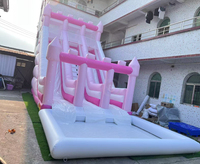 Toboggan aquatique gonflable commercial en PVC pour adultes, grande piscine gonflable, jeux gonflables pour enfants et adultes