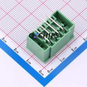 DB2ERHBM-3.81-2*4P-GN Plug-in Terminal Block Bent Lead Through Hole,P=3.81mm Board-to-Board / Socket - Closed Screw Fixing 2x4P - Product Image 2