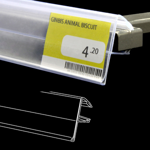 Custom POS Retail Supermarket Shelf Edge <b>Plastic</b> Barcode Price Tag Clips <b>Strips</b> PVC Data <b>Strip</b> Label Holder - Product Image 3