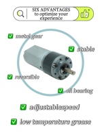 Moteur à engrenages planétaires 22mm 250 DC Micro électrique brossé 22mm Boîte de vitesses pour ventilateur d'appareil ménager Utilisation à bas régime 3v 6v 12v 24v