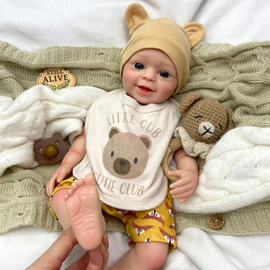 Boneka Bayi Silikon Reborn 18 inci, Mata Terbuka, Mata Berkilau, Senyum Malaikat, Properti Fotografi untuk Pemotretan & Seniman - Product Image 4