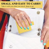 Espejo de Bolsillo Compacto Portátil con Logotipo Personalizado, Mini Espejo de Maquillaje de Mano para Viaje con Estuche de Cuero PU para Mujer