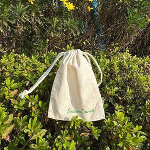High Quality Custom Canvas <b>Drawstring</b> <b>Pouch</b> White Cotton <b>Drawstring</b> Bag With String - Product Image 2