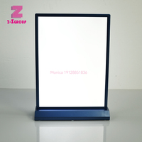 Caja de luz de escritorio A4 de tamaño de menú recargable de fábrica, marco de póster de menú de doble cara, caja de luz Led delgada para letrero de restaurantes