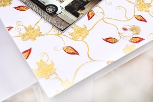 Nappe en PVC en <span class=keywords><strong>toile</strong></span> <span class=keywords><strong>cirée</strong></span> bon marché de haute qualité imperméable à l'huile lavable pour un événement de fête à la maison intérieur extérieur - Product Image 4