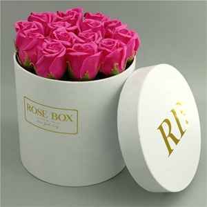 Custom Made Vàng Glitter Vòng Bouquet Rose Hộp, Hộp Hoa, Hat Box - Product Image 5