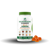 Gummies aux champignons 8-en-1 OEM ODM Marque Privée, Mélange Adaptogène, Immunité et Vitalité, Vegan BerryGummy 60 unités