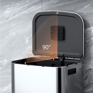 18L Square Eco-Friendly Hotel Stainless Steel Foot Pedal Trash Can Large Opening Waste <strong>Bin</strong> Storage Bucket Garbage Can - Product Image 2