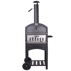 Keyong Vertical Charcoal Pizza Oven 62x50x44cm Trolley Outdoor BBQ Oven For Backyard Villa Use - Product Image 2