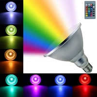 Ampoule LED E27 IP65 étanche RGB 15W 20W, moderne en aluminium Par38 AC85-265V, durable et élégante, légère pour la maison et le bureau