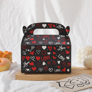 Boîte à nœud rose - Boîte cadeau idéale pour une fête d'anniversaire de fille. Petit et élégant, avec une couverture en papier de bonbons fraîche et magnifique - Product Image 6