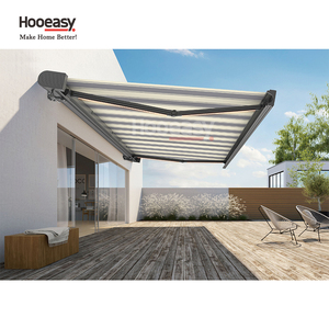 Commercio all'ingrosso grande copertura del tetto retrattile in alluminio tenda spagna acrilico completa cassetta tenda con sensore di vento - Product Image 2