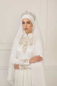 Teyes — robe de mariée musulmane, à manches longues, Maxi longueur, col montant, mariage - Product Image 3