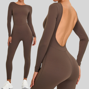 <span class=keywords><strong>Tuta</strong></span> da ginnastica Slim Fit da <span class=keywords><strong>donna</strong></span> <span class=keywords><strong>tuta</strong></span> da Yoga pezzo unico body <span class=keywords><strong>aderente</strong></span> per allenamento Fitness nuova <span class=keywords><strong>tuta</strong></span> sportiva set Sexy indietro - Product Image 4