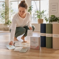 Impression personnalisée de cartes d'affirmation pour le yoga, service OEM de jeux de cartes en sanskrit pour studios de yoga, retraites, vente en gros