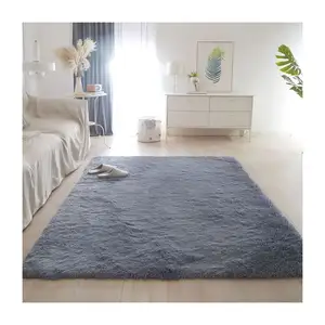 Furry Carpet Mat Modern Bedroom Nordic Style Decoration Living Room Carpet Large Size Black Gray White Non Slip Children's Rugs