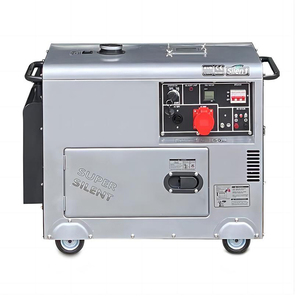 เครื่องกำเนิดไฟฟ้าสำหรับใช้ในบ้าน 5kw 5.5Kw 7kva แบบสามเฟส เงียบ พร้อมล้อเลื่อน - Product Image 5