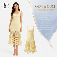 Nouvelle Collection Printemps : Robe en Nylon Faite Main Importée avec Maille Creuse et Strass pour Femme
