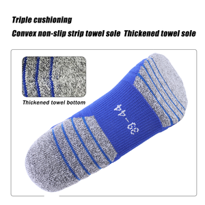 Chaussettes <span class=keywords><strong>de</strong></span> football professionnelles <span class=keywords><strong>avec</strong></span> poches, protège-tibias élastiques, fond en tissu éponge, bleu marine, longues, antidérapantes, <span class=keywords><strong>avec</strong></span> protège-tibias - Product Image 4