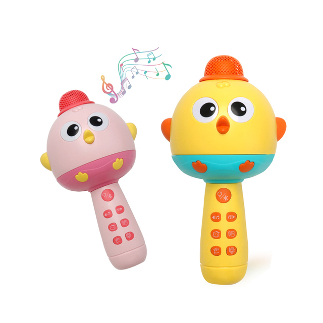 Cartoon Animal Styled Mini Microphone Toy Multifunction Blue Tooth Music Electronic Toy for Kids Battery Operated Model