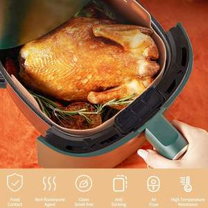 Food Grade Bpa Free Thick Reusable Oven Baking Tray Fried Pizza Chicken Basket Baking Easy Clean Silicone Air Fryer Liner - Product Image 5