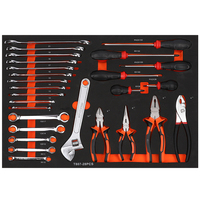 Grand chariot à outils tiroir remplaçable ensemble complet outils multistyles complets ruban à mesurer couteau utilitaire outils manuels ensemble plateau