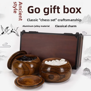 Set Gobang <span class=keywords><strong>in</strong></span> Confezione Regalo Raffinata, Scacchiera <span class=keywords><strong>in</strong></span> <span class=keywords><strong>Legno</strong></span> Massello, Gioco da Tavolo Classico per Riunioni di Amici e Feste - Product Image 1